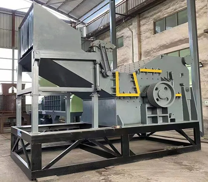 Industrial Hammer Mill Waste Paint Bucket Metal Cutting Crusher Balling Press Recycling Machine